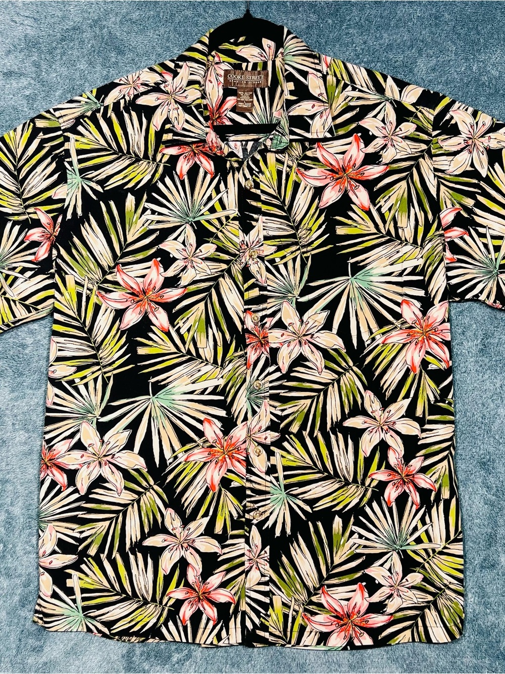 Cooke Street Men’s Hawaiian Floral Aloha Shirt Large